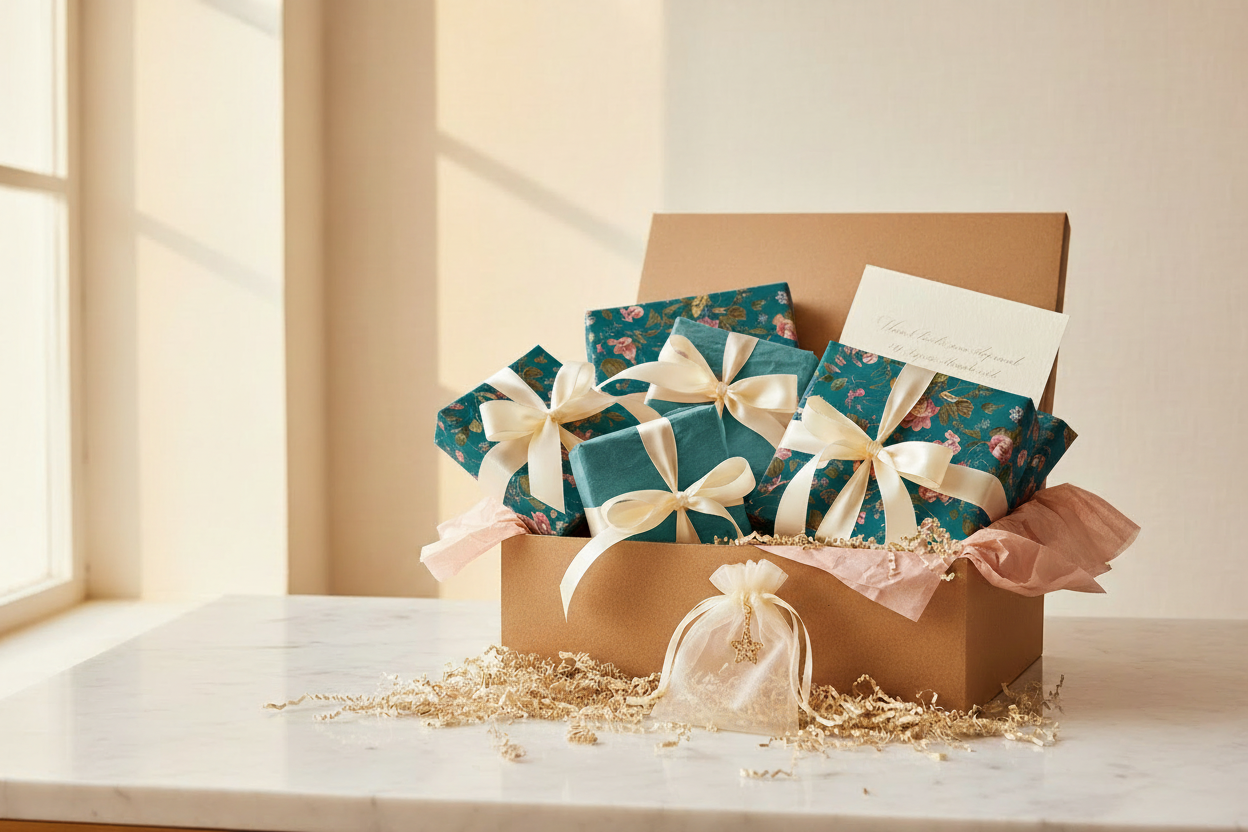 Gift Box with Lotus Color Palette